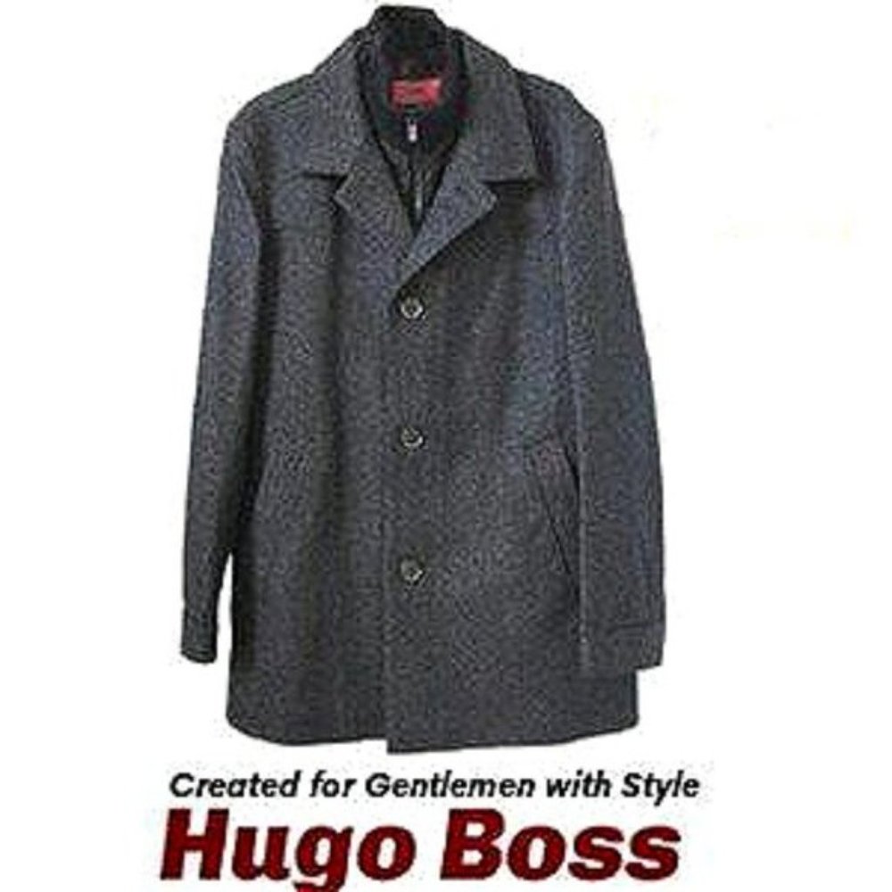 Men's HUGO Boss Jacket or Coat Dark Charcoal M - Picture 1 of 12